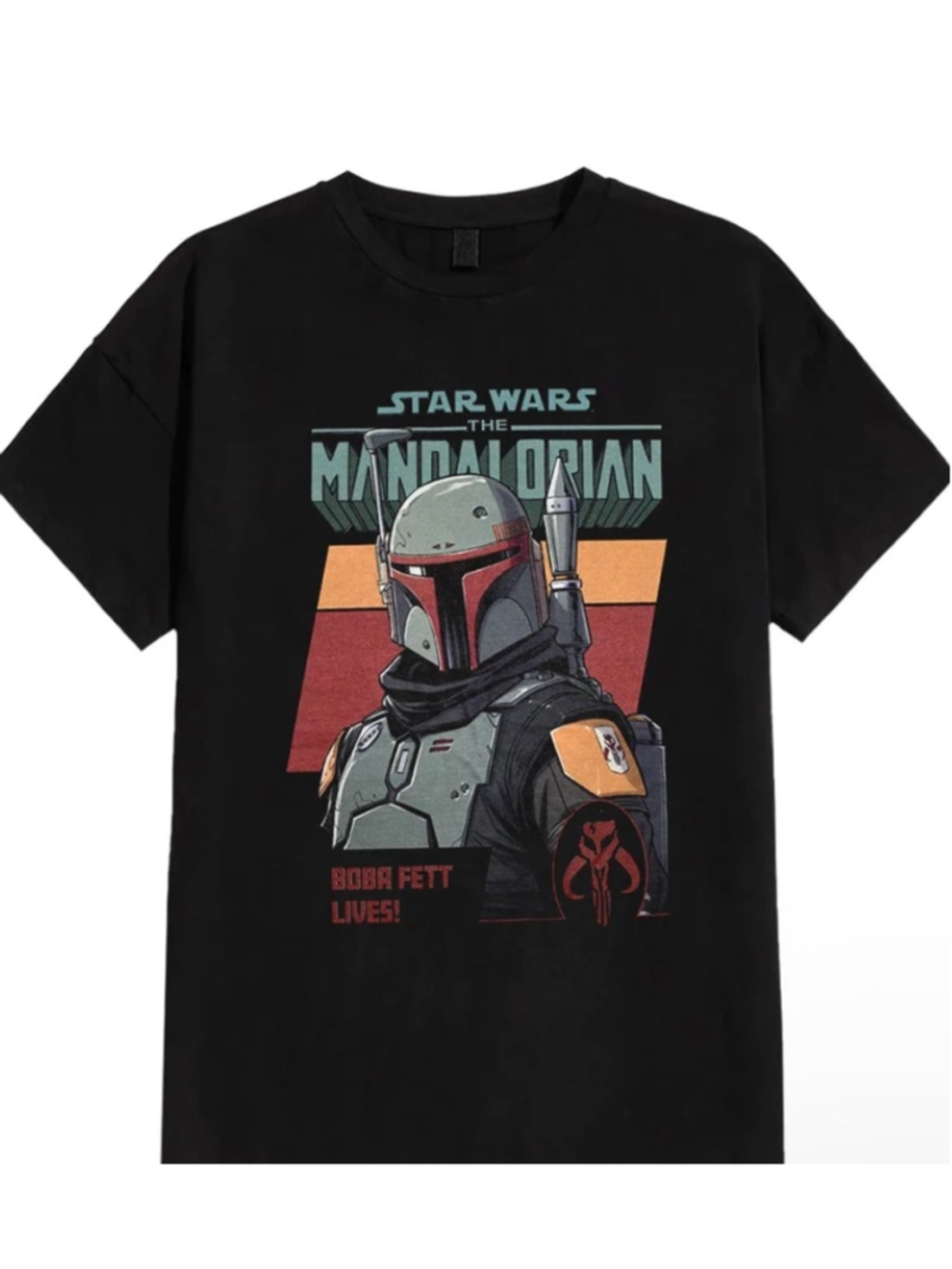 Unisex Star Wars The Mandalorian Boba Fett Graphic T-Shirt Black Size S